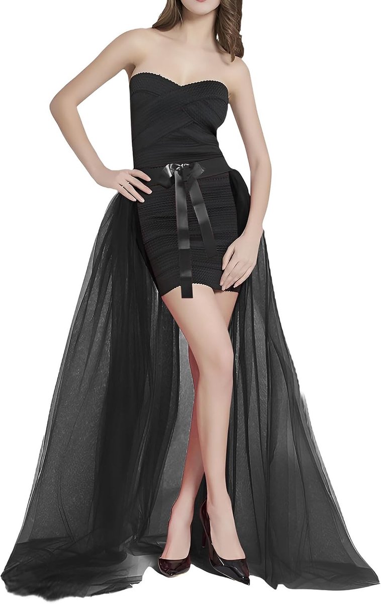 tule rok voor dames, gelaagde bustle rok, tutu, rok, hoge taille, zwaluwstaart, bruidsjurk, balletrok, lange tutu voor bruiloft, cocktail, festival, Halloween