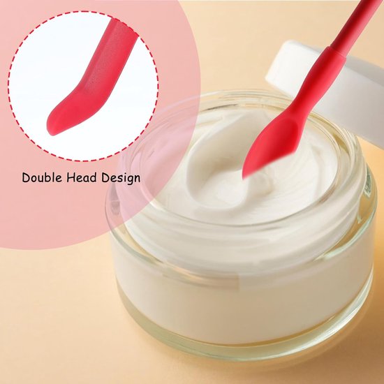 Spatels Make-up, Siliconen Cosmetische Spatel, Herbruikbare Make-up Spatels, Mini Spatel voor Cosmetica Set voor Cosmetische Flessen en Keukenpotten (3 Kleuren) — afbeelding 3