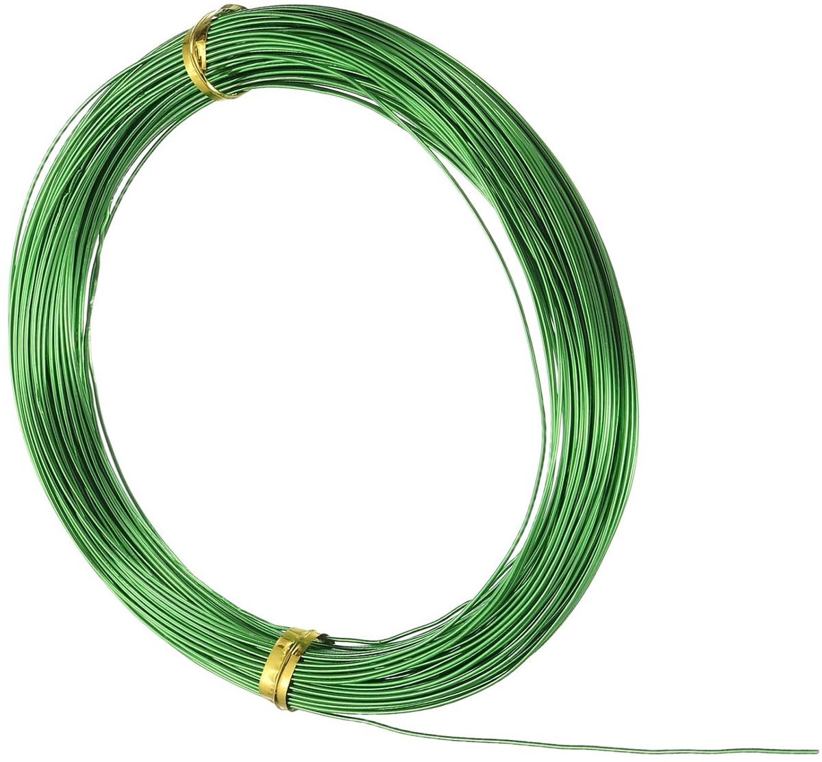 Draad, 22 gauge, 0,6 mm, buigbaar draad voor knutselwerk, sieraden, sieraden, bloemen, sculpturen, groen