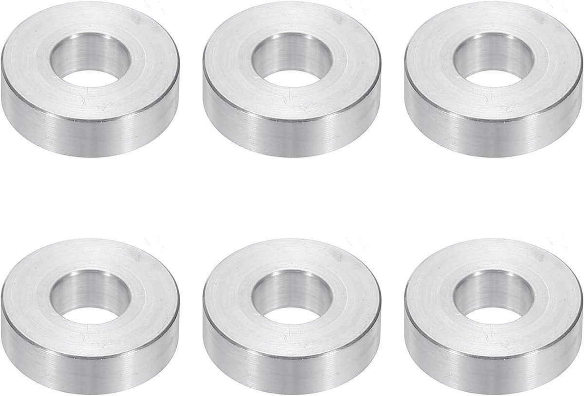 M8 Aluminium Spacers, 6 Stks Metalen Spacers Aluminium 8.5mm ID x 20mm OD x 8mm L Aluminium Spacer Schroef Standoff Ronde voor 5/16 of M8 Schroefbouten