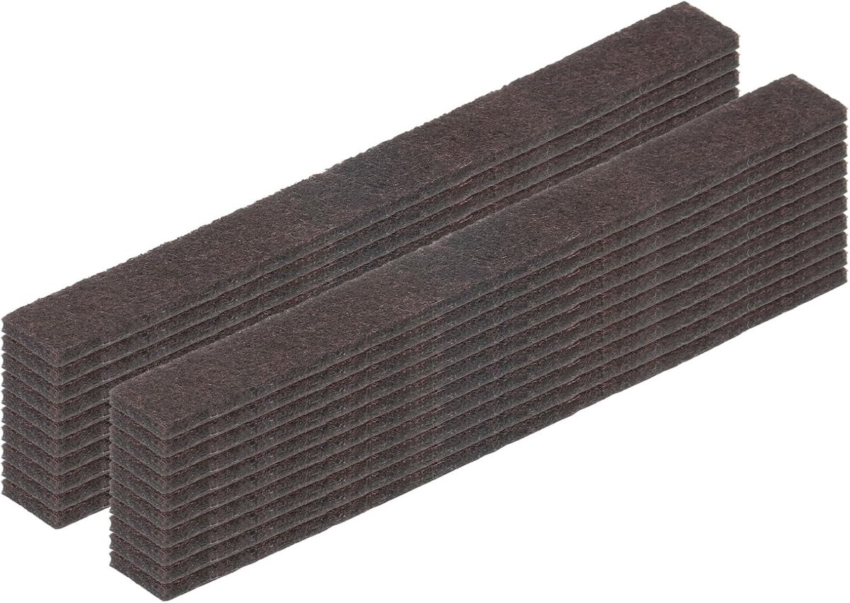 Viltstrips met zelfklevende achterkant, 20 stuks, 1,27 x 15,2 x 0,3 cm, anti-aging viltbanden voor meubels, zelfklevende pads ter bescherming van houten vloeren, lichtbruin