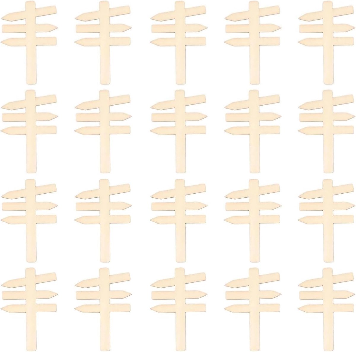 miniatuur wegwijzer hout 20 stuks – decoratieve houten bordjes voor mini tuinen – natuurlijk materiaal – knutselaccessoire – sprookjesachtige tuindecoratie – DIY decor voor poppenhuis