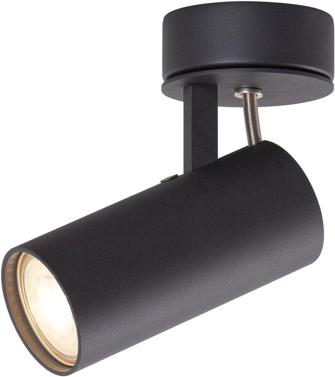 Plafondlamp, led-spot, draaibaar, GU10, 5 W, 3000 K, warmwit, spot, plafondverlichting, modern, voor tafel, keuken, slaapkamer, binnen, zwart