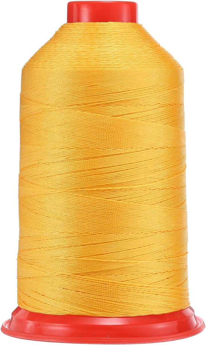 1400 meter gebonden nylon naaigaren maat 420D/3 naai-zware duty nylon bekledingsgaren outdoor garen voor leer jeans en weven handwerk machine DIY geel
