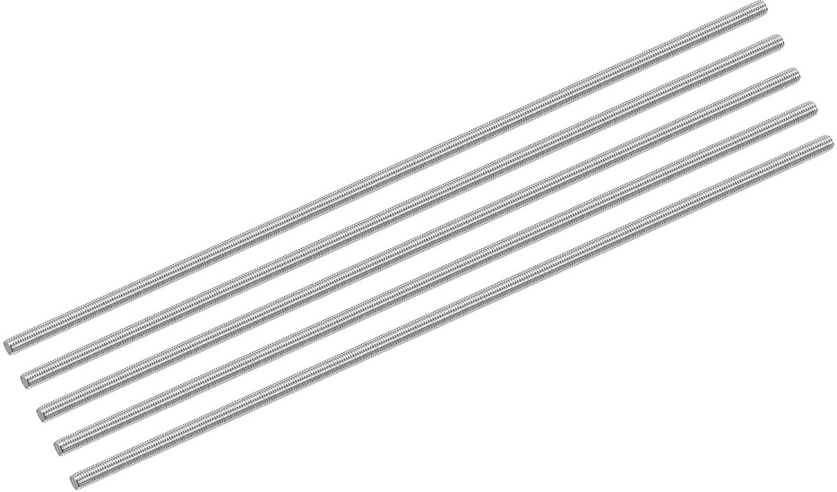 10 stuks M4 x 250 mm volledige schroefdraad stang 304 roestvrij staal rechtse schroefdraad stangen voor ankerbouten, klemmen, haken en U-bouten, M4-0,7 schroefdraadhelling