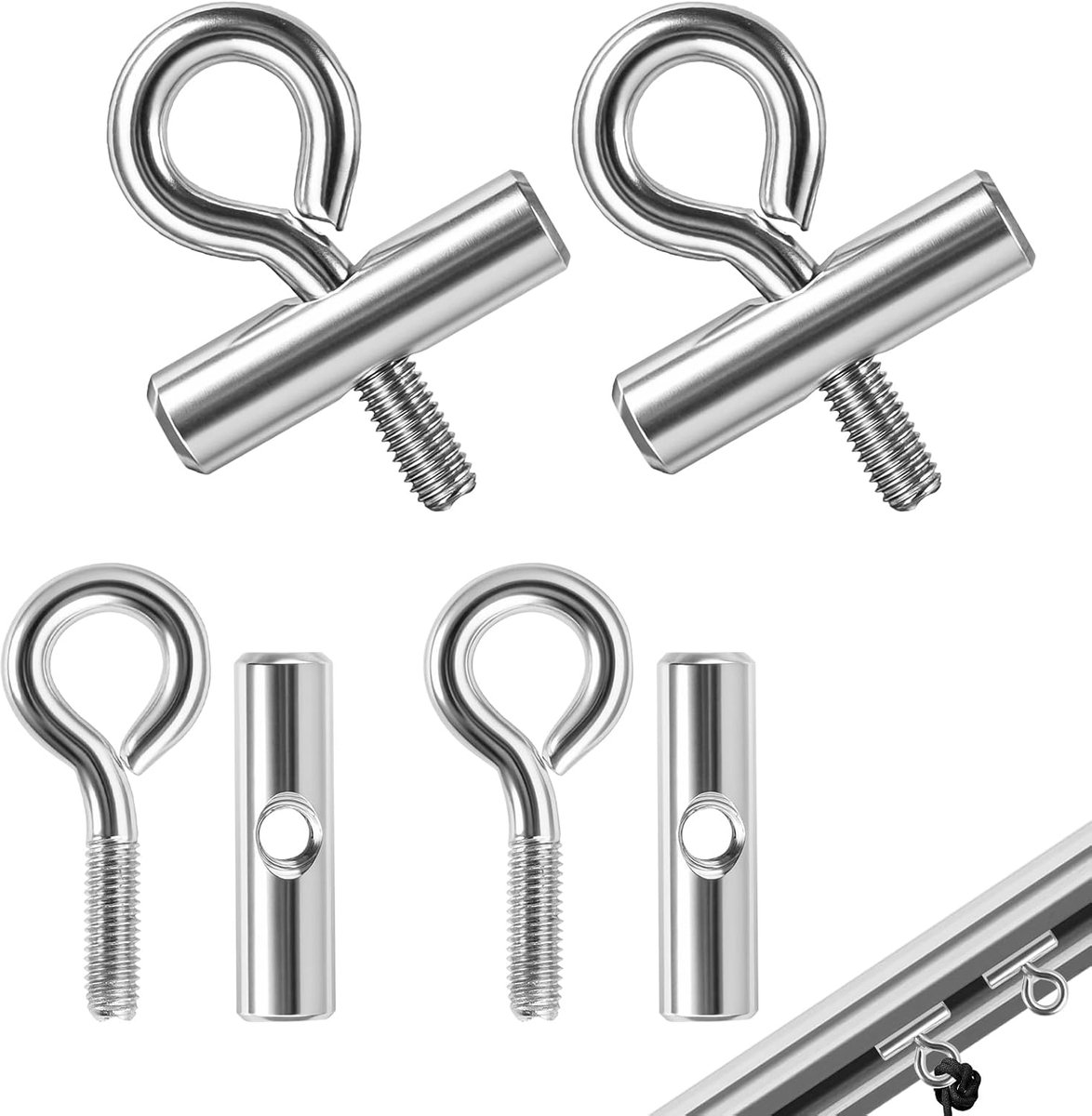 4 stuks Kederstopper 8-10mm Stoppers voor Kederrail Kederstopper, Kederrail Accessoires Camping Blokkadekit, Luifel Kederstopper Accessoires voor Caravan, Camper, Campervan, Boot