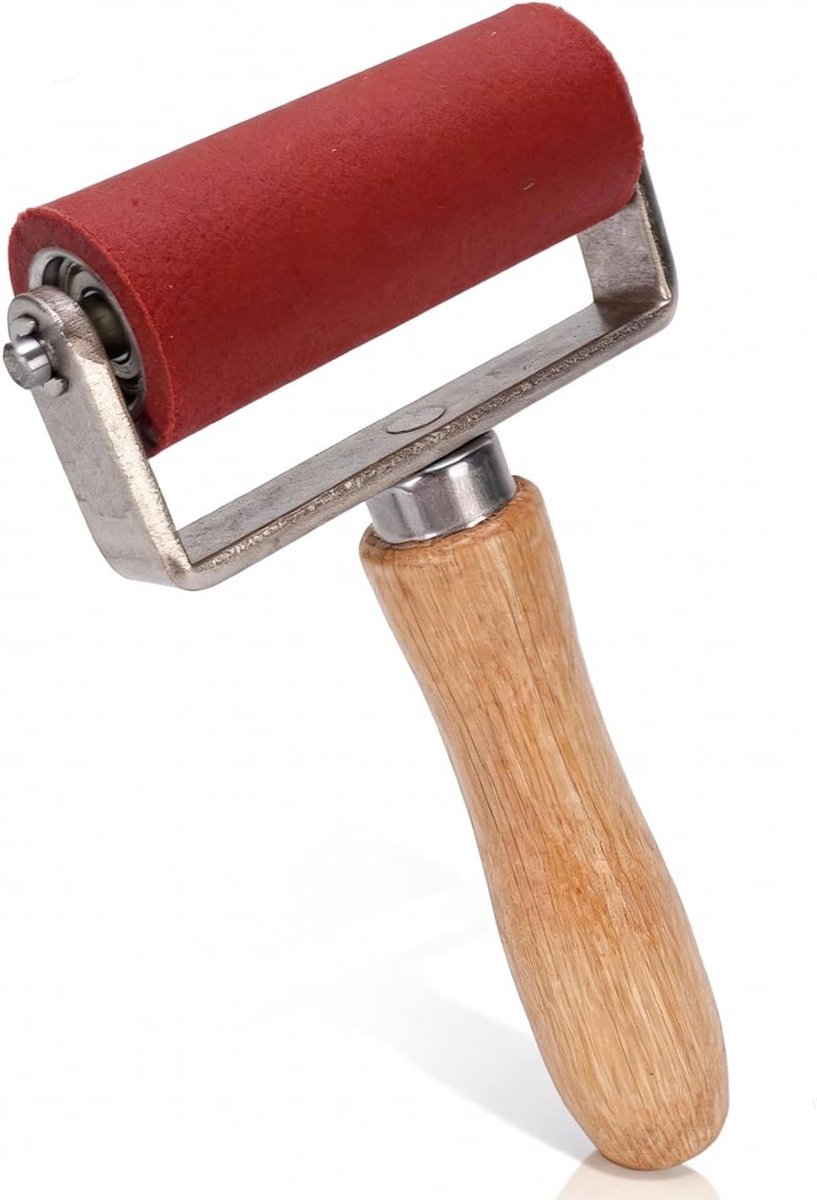 Naadrollergereedschap, 260 ℃ Afneembaar Dubbele Lager Dakrollergereedschap, Gladmakende Dakrollergereedschap voor PVC/TPO/EPDM, enz. - 32 Mm DIA 80mm Breedte