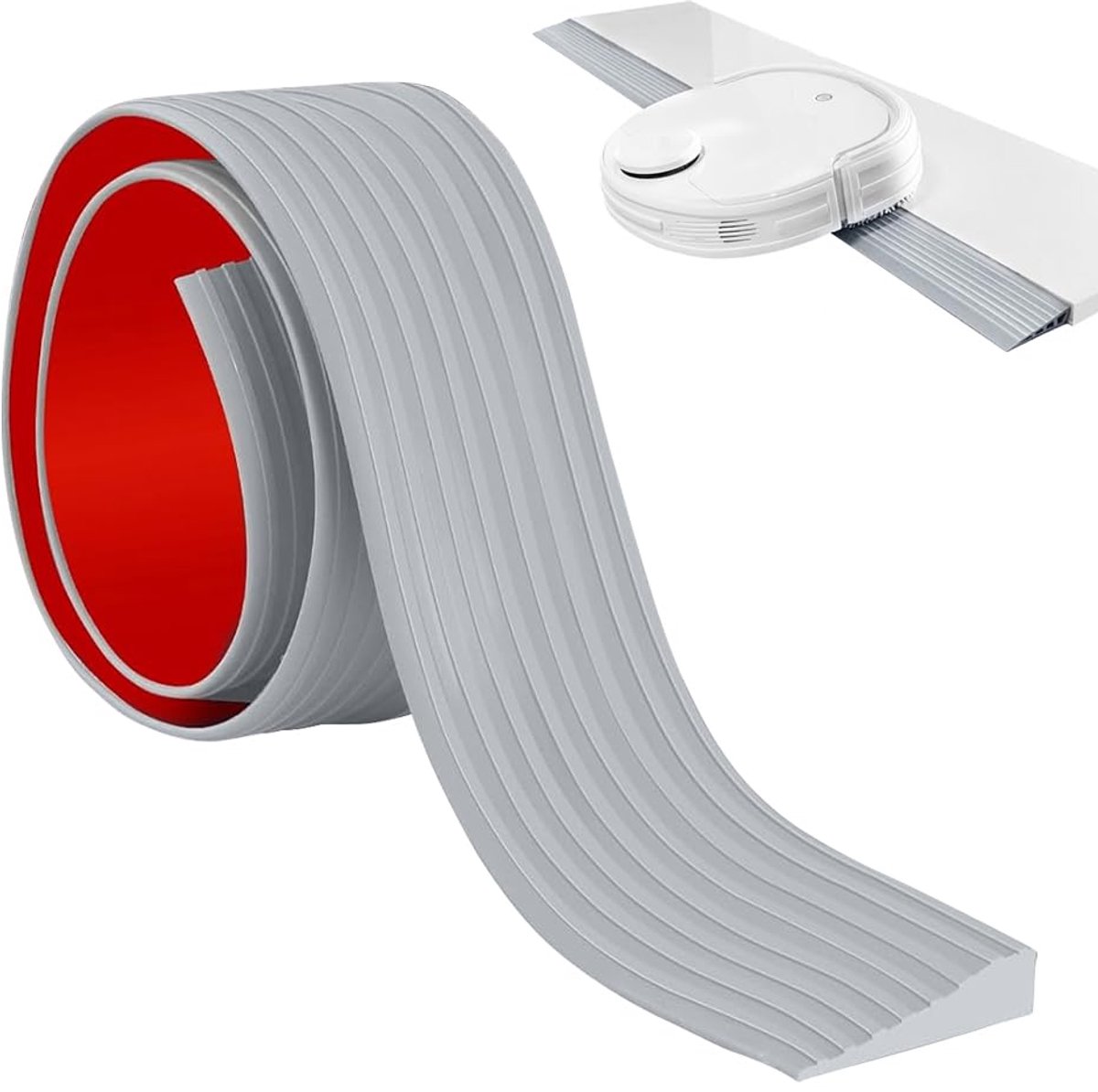 100 x 5,5 × 1,6 cm, zelfklevend overgangsprofiel, antislip siliconen, deurdrempel, op maat te snijden, overgangslijst, drempelhelling