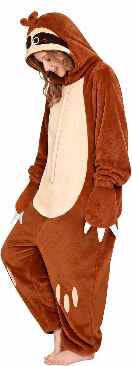 Volwassenen Dier Onesie, Fleece Unisex Nieuwigheid Pyjamas, Zachte Comfortabele Cosplay Kostuum Thuiskleding Halloween Nachtkleding Eendelig Slipjamas Loungewear