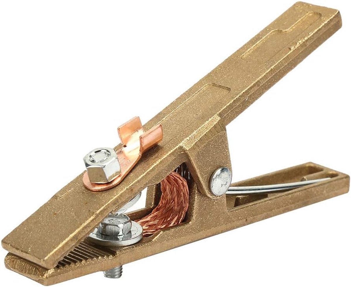300A, Zware Messing Aardingsklem, Lasmassa Klem voor Lasapparaat, Geschikt voor Scheepswerven en Machinebouw, Accessoires voor Autogeenlassen