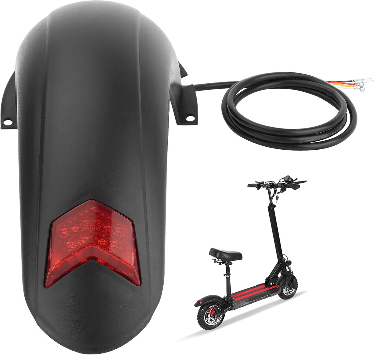 Scooterspatborden met led-achterlicht, compatibel met Kugoo M4 en M4Pro elektrische scooter