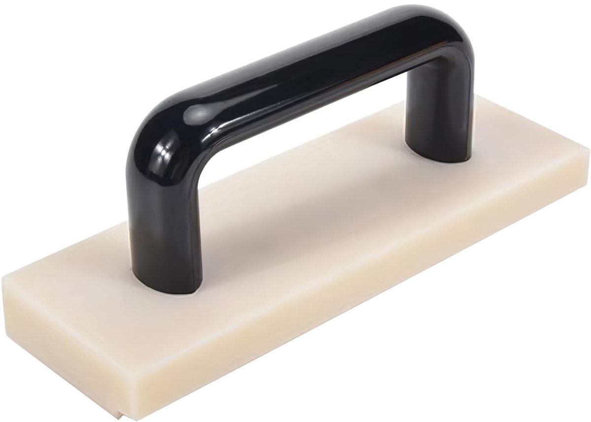 Slagblok van nylon laminaat, 200 mm, met grote en comfortabele handgreep en geïntegreerde schroeven, slagblok voor vinylvloeren, gereedschap voor laminaatvloeren, wit