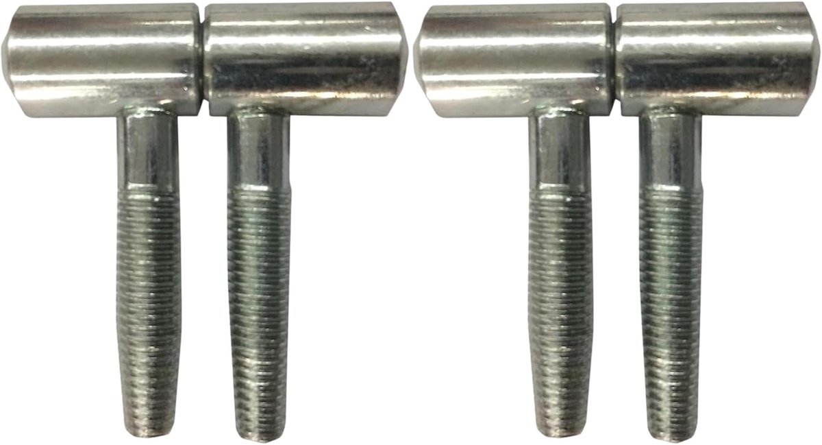 Scharnieren voor deuren en ramen van hout, set van 2 mannelijk + vrouwelijk, scharnieren met 2 stelen, set scharnieren Anuba in verschillende kleuren en maten (13 mm, vernikkeld)