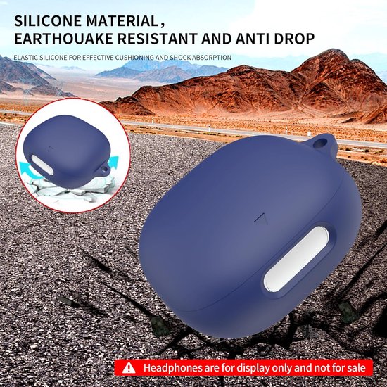 Hoes compatibel met Anker Soundcore Liberty 4 Pro, zachte siliconen, krasbestendig, Bluetooth-hoofdtelefoonbox, beschermhoes, compatibel met Anker Soundcore Liberty 4 Pro. Zwart — afbeelding 3