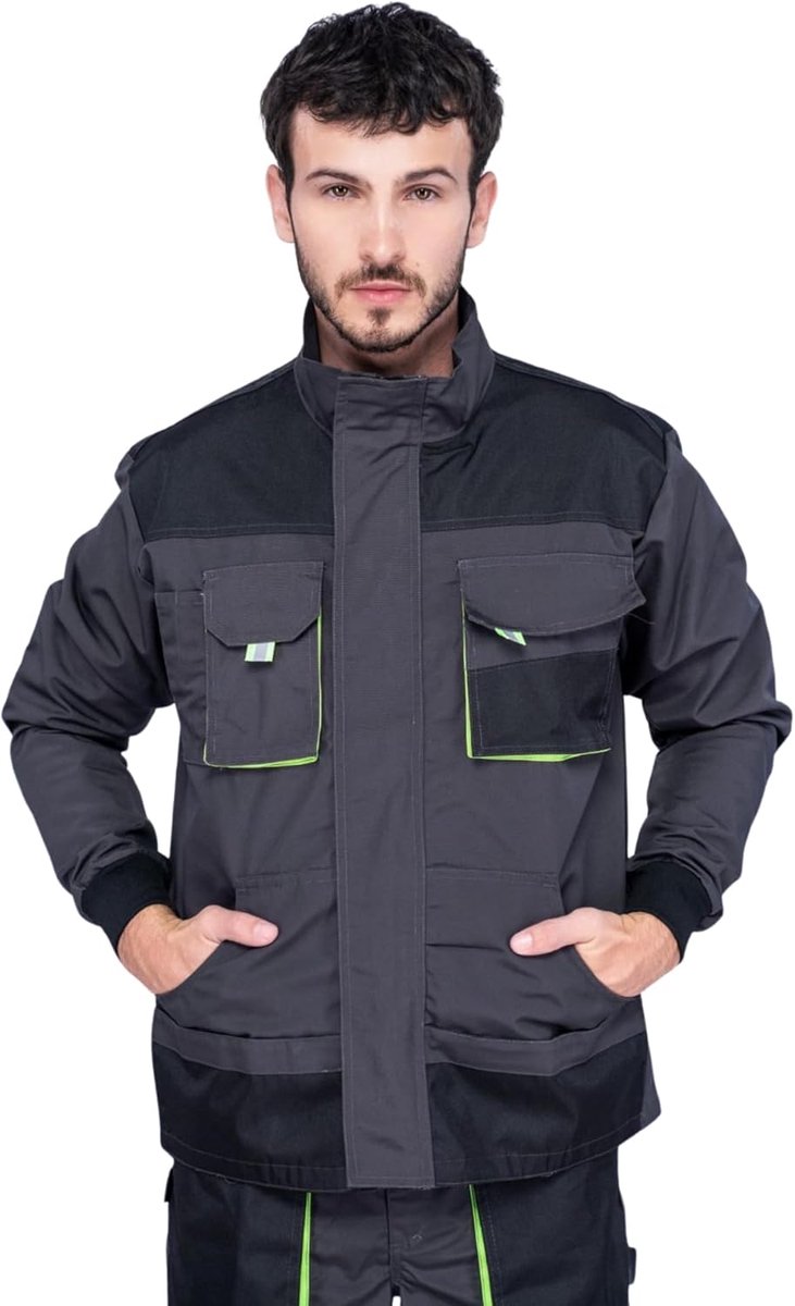 Werkjas voor mannen, werkjassen heren, beschermende jas met vele zakken, werkkleding mannen maten S-XXXL, kwaliteit