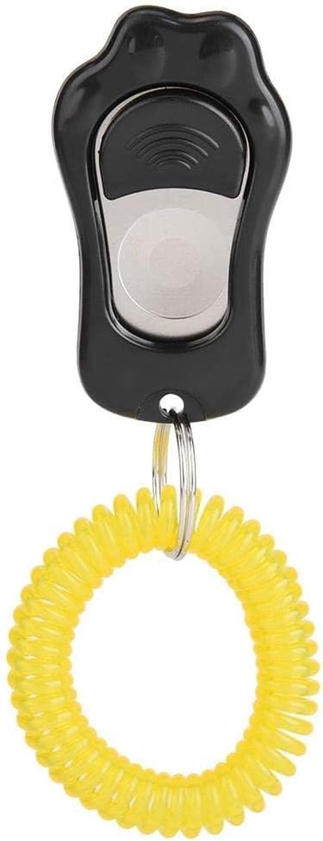 Pet Training Clicker Verstelbaar 3 versnellingen Hond Training Clicker Shaped met Polsband voor Katten Vogels Paard voor Gedragstraining (zwart)