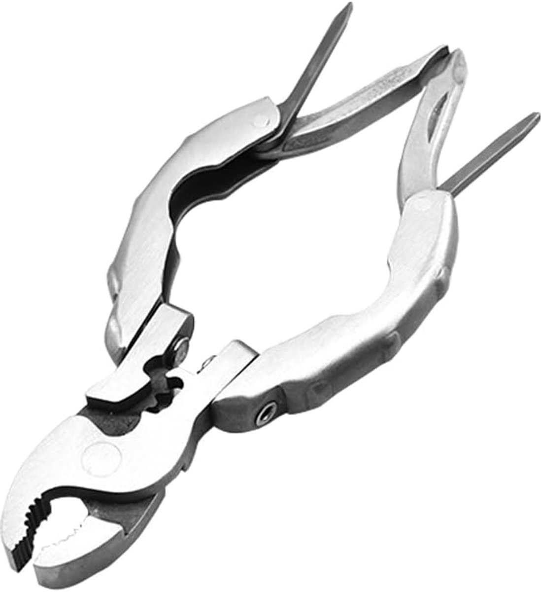 9-in-1 Multitool-tang met ronde punt, roestvrij staal Mini multifunctionele tang Multitool sleutelhanger Tangschroevendraaier Zakgereedschap voor outdoor vissen en kamperen