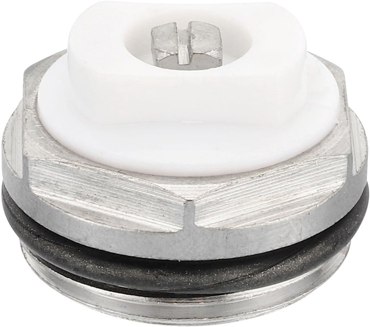 3/4 inch BSP mannelijke handmatige schroefdraad, radiatorontluchting, ventieldop, nikkel messing stekker voor radiator, zilverwit