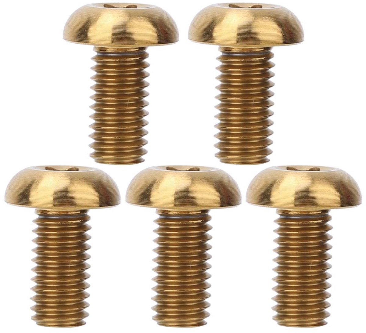 5 stks/pak M5x12 Fiets Bidonhouder Bouten M5x10 Schijfrem Schroeven Legering Fiets Schroeven Set(M5 × 10 goud)