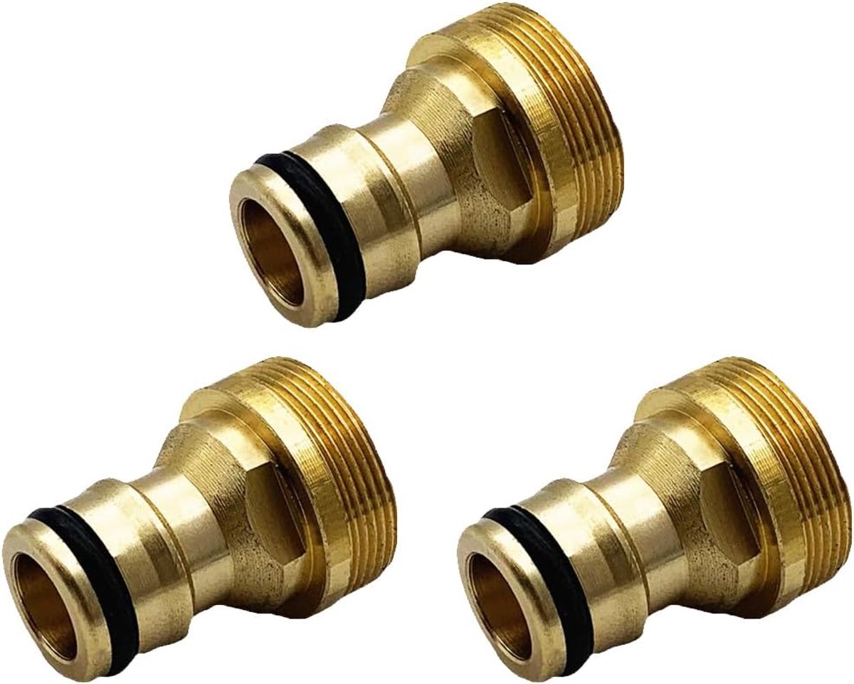 kraanaansluiting voor kraan, slangadapter, 3 universele kraanaansluitingen, mengkraan, slangadapter, waterkraan, tuinslangaansluiting