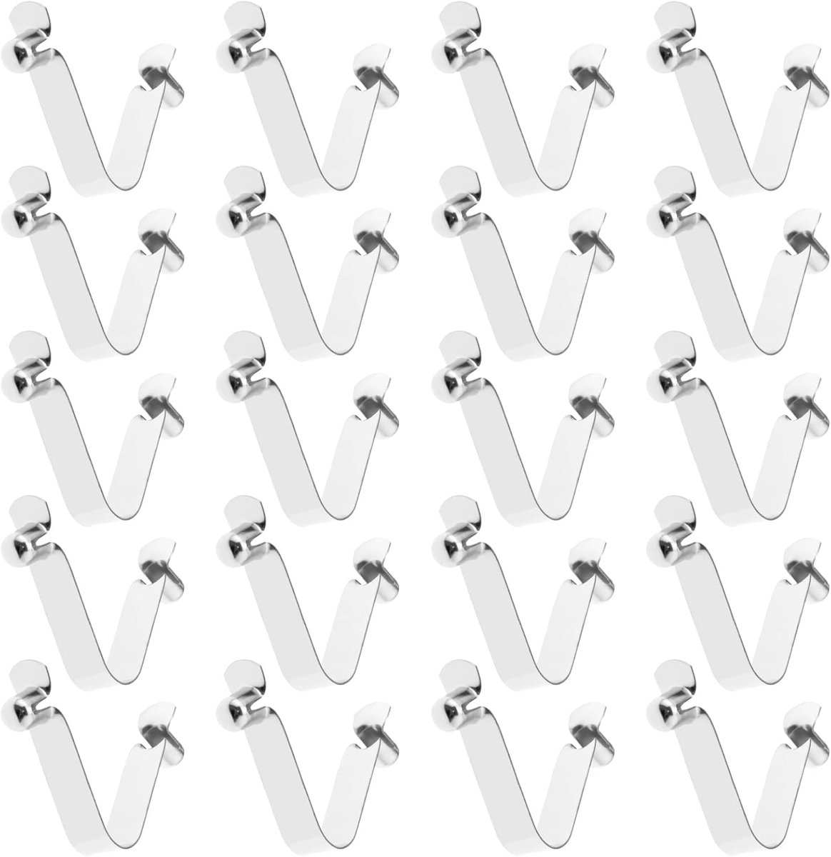 idea 20 STKS Kajak Paddle Snap Spring Clips 6mm Drukknop Spring Clip Vergrendeling Buis Pin Voor Kajak Paddle Tent Pole Mangaan Staal Zilver