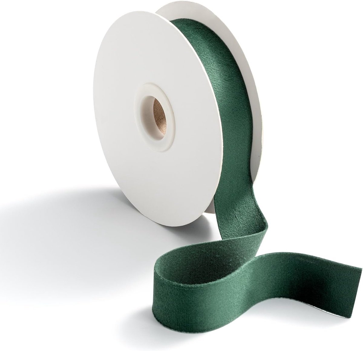 Fluwelen lint zijden lint voor cadeau donkergroen | 2,5 cm zacht fluweel voor linten, geschenkverpakkingen, boeketten, gastgeschenken, Kerstmis en bruiloften
