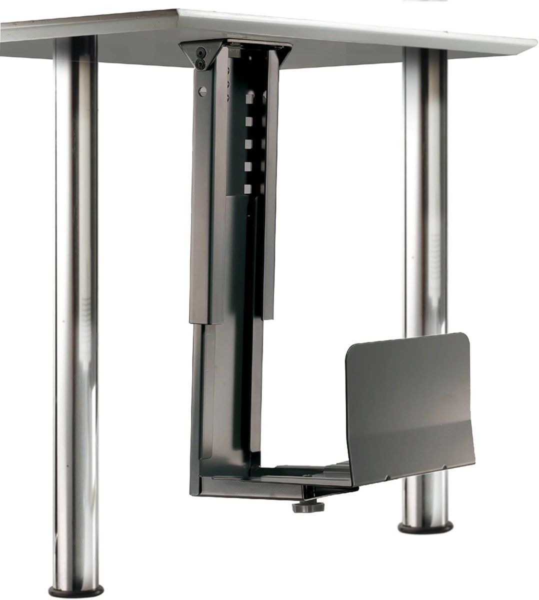 17031127 PC-Houder, Ondertafel, tot 30 kg Draagkracht, Zwart