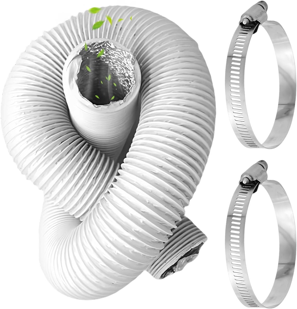 Afvoerslang Ø150mm lengte 6m flexibel PVC aluminiumslang klimaatapparatuur ventilatieslang, flexibele slang aluminium voor mobiele airconditioning wasdroger afzuigkap droger