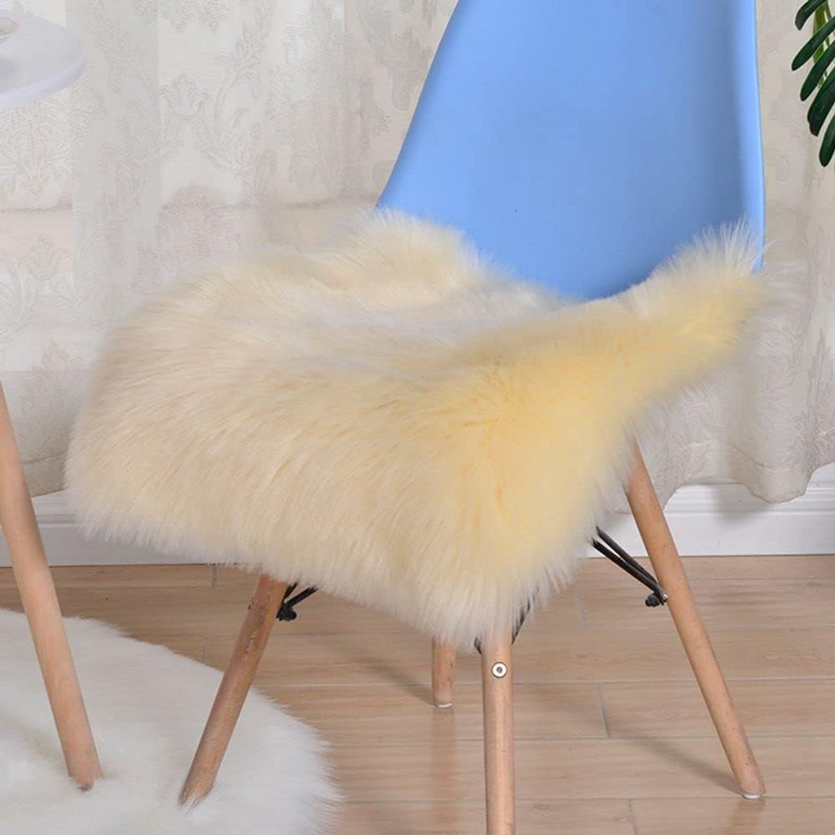 wol pluche winter zitkussen 45 x 45 cm faux fur lang haar decoratieve kussenhoes kantoor huishoudelijke eettafel stoel kussen zitkussen rolstoel pad