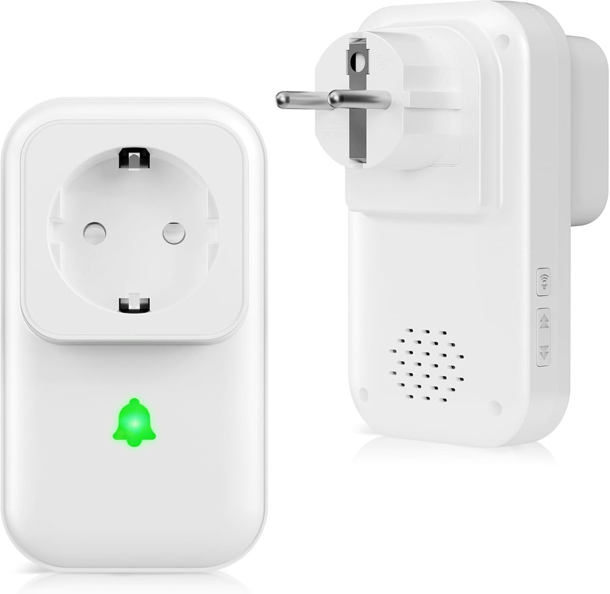 Melder Stroomuitval Alarm met LED | Stroomonderbreking Detector, 5 Instelbare Niveaus, 0 tot 110 dB, 7 beltonen, Ideaal voor vriezer en Aquarium