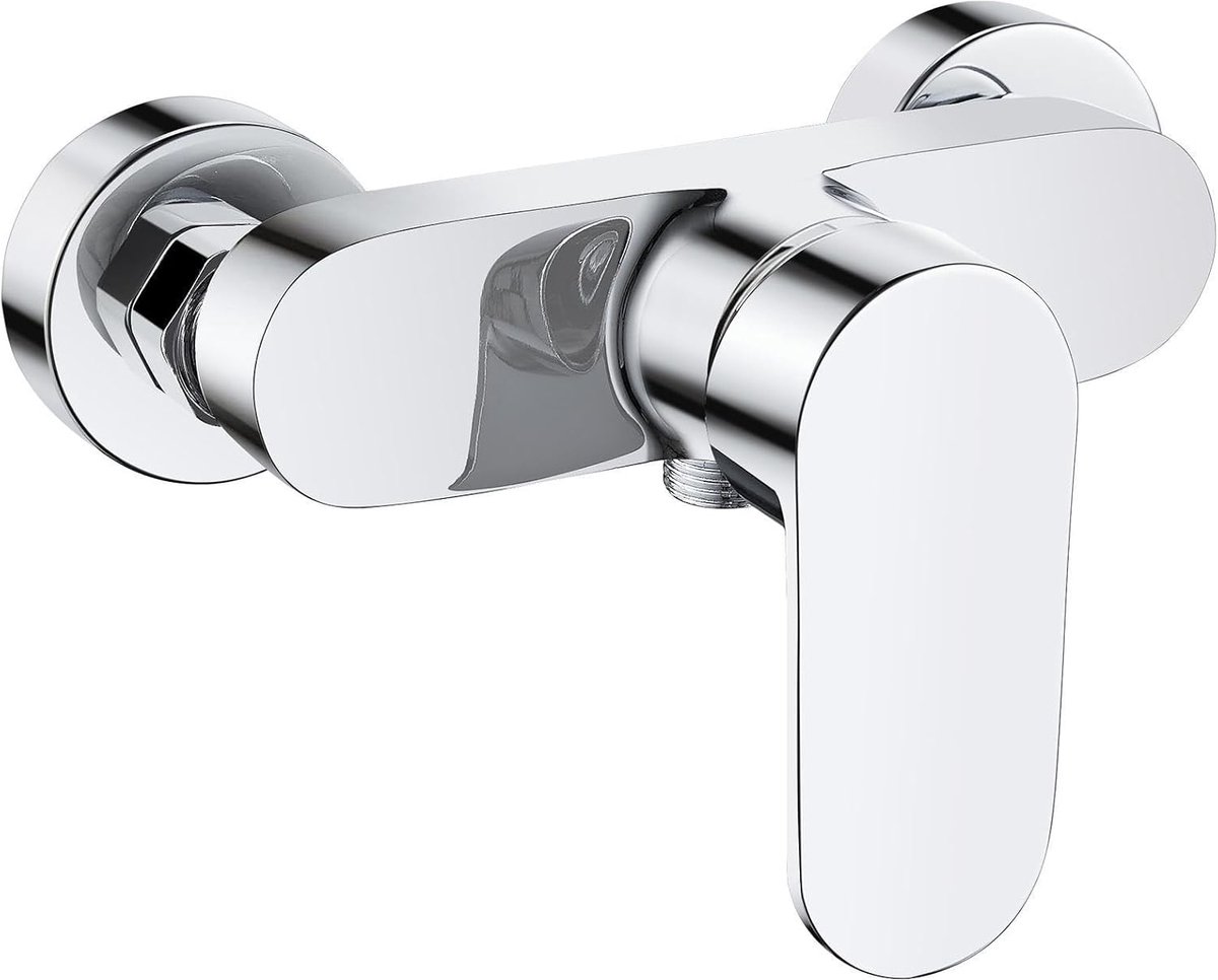 Douchearmatuur Opbouw Douchekraan, Wandmontage Mengkraan voor Douche, Eenhands-douchebatterij, G ½ wateruitlaat, chroom