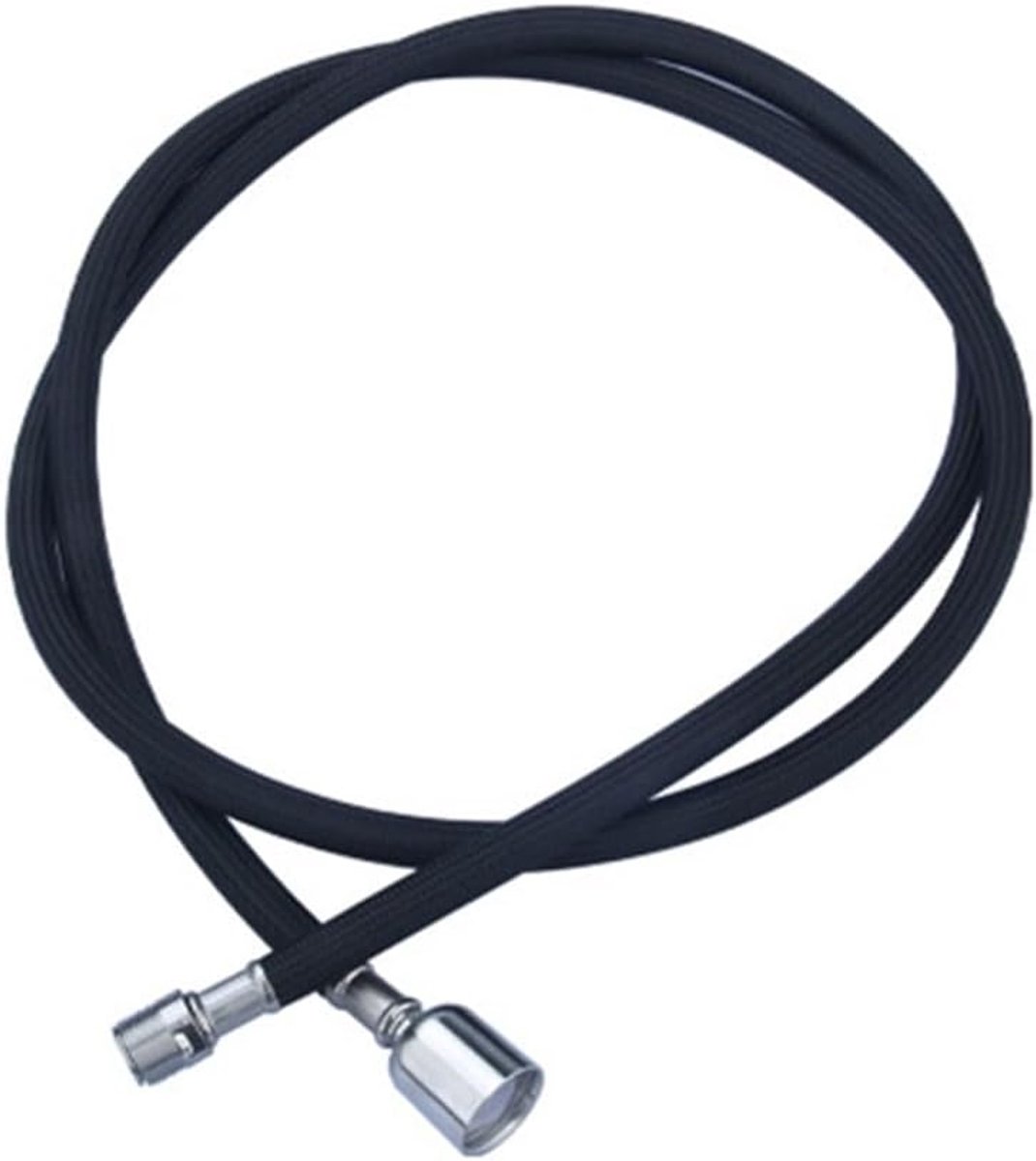 slang voor keukenkraan, uittrekbaar premium nylon filament, keukenkraan, reserveslang, 150 cm lang, grijs en zwart (zwarte draad)