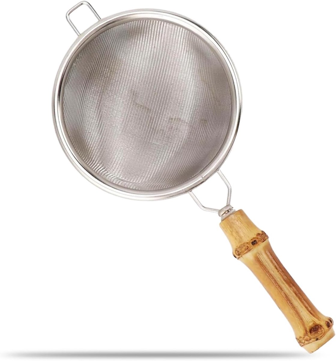 roestvrijstalen theefilter, fijnmazige Chai-theezeefjes, draagbare theezeef, theefilter met grote capaciteit, mesh-thee-ei voor thee-accessoires (Bamboe)
