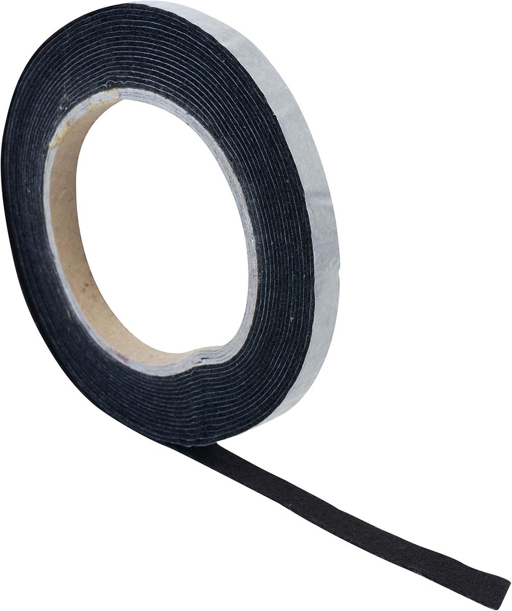 haggiy Zelfklevende Viltband – Rol Vilten Strip Zwart, 1,0 mm dik, 10 mm breed, 5 m lang – Ideaal als Meubelglijder & Krasbescherming, Zelfklevende Multifunctionele Rol | ideaal als meubelglijder & krasbescherming