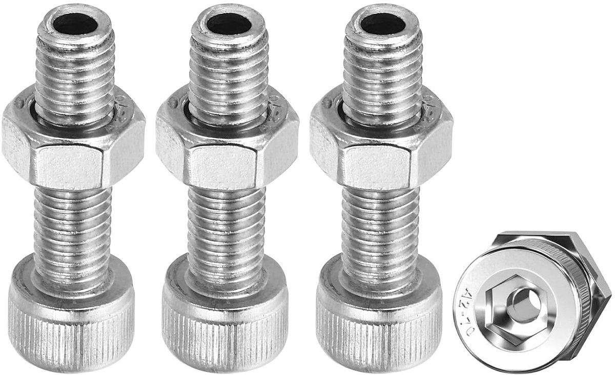 M8 x 30 mm zeskant cilinderschroef set van 4 cilindrische kabelbouten moer kit lamp schroefdraad schroeven door gat apparaten bevestiging 304 roestvrij staal