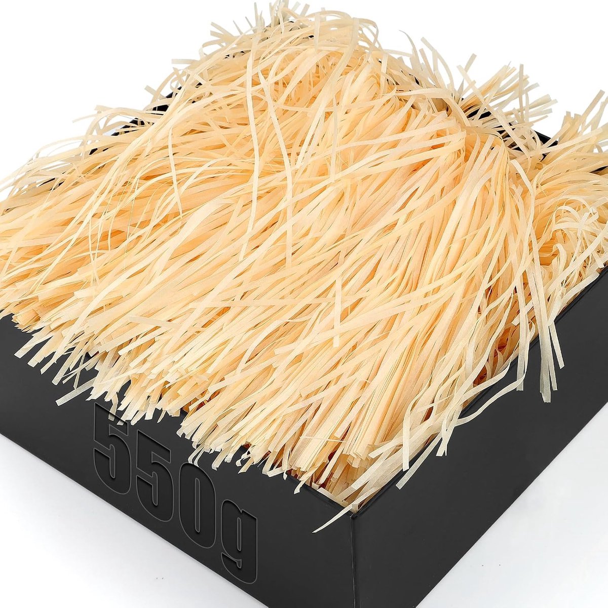 550 g versnipperd papier - Vulmateriaal voor geschenken - Licht champagne kleur - Hamper Shred Raffia - Verpakkingsmateriaal - Geschenkvulling - Voor pakketten, geschenkdozen, manden