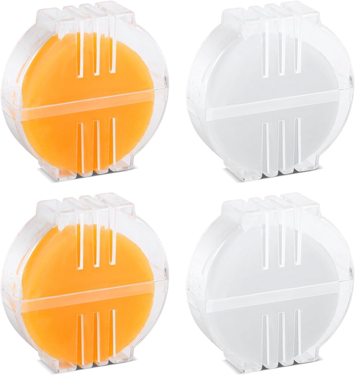 4 St Bijenwas Draadconditioner, Draadwas voor Handnaaien met Plastic Doos Draadconditionerwas Bijenwas voor Naaien Quilten Verstevigingsdraad (Geel & Wit)