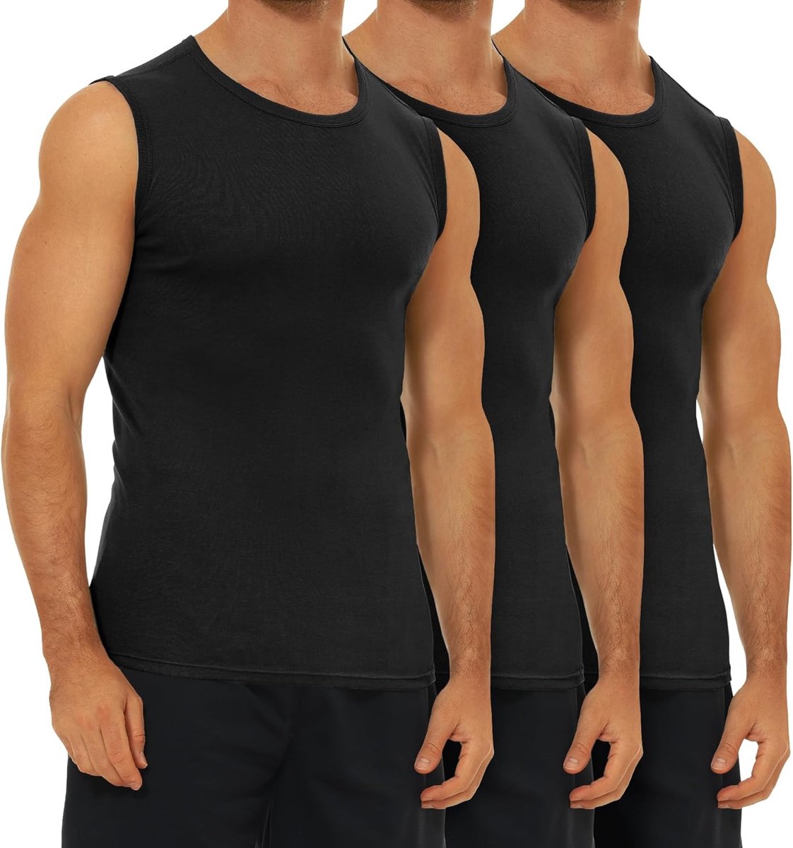 3-pack vest heren gekamd katoen tanktop heren vesten veelkleurig