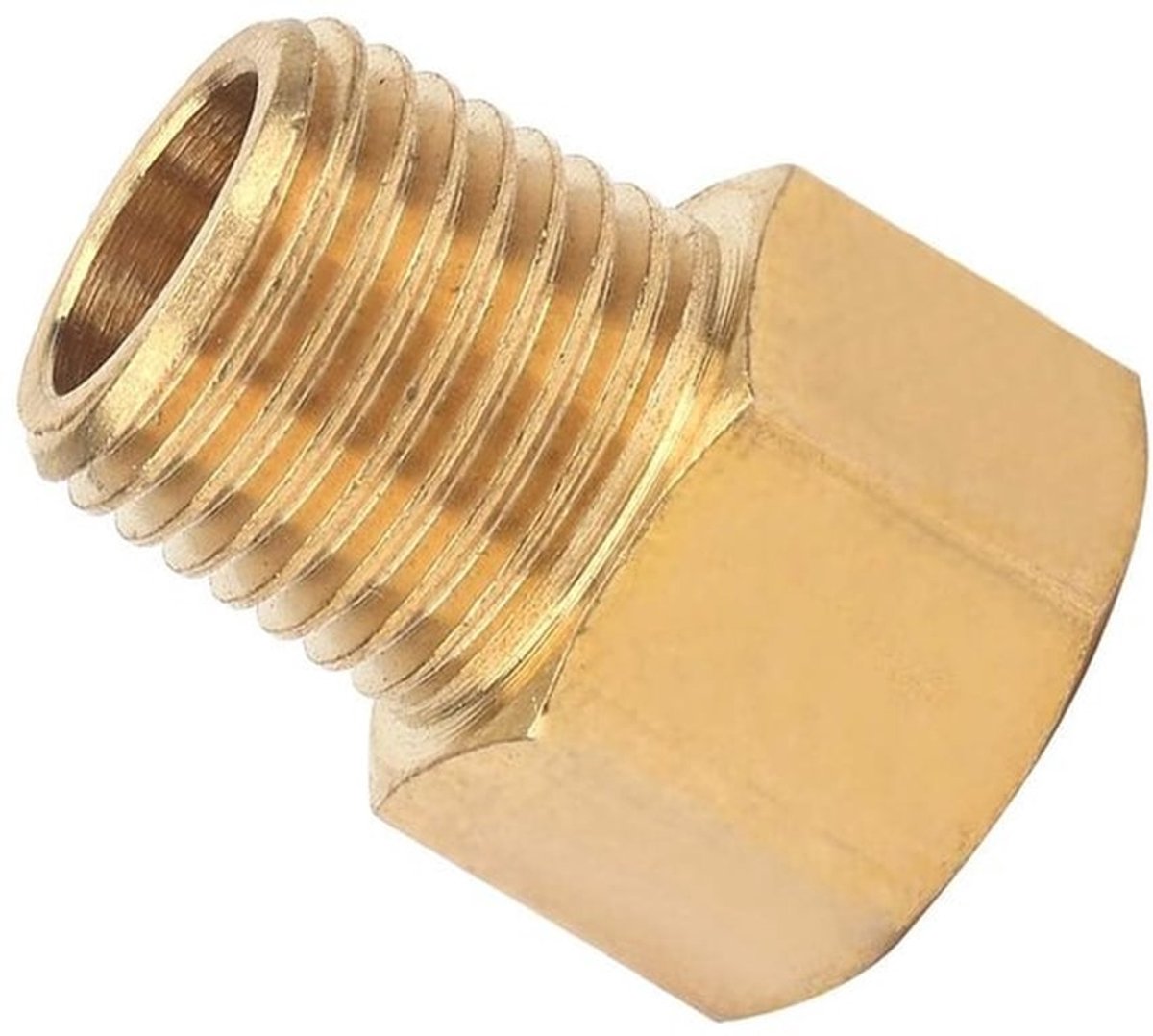 Messing Adapter 1/4 BSPT Mannelijk naar 1/4 NPT Vrouwelijk - Hoogwaardige Koppeling voor Drukmeters - Duurzaam - Verstevigd - Geschikt vo...