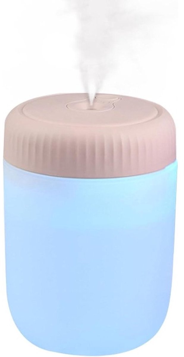 Luchtbevochtiger Apparaat - Mini Verdamper - Verbeter Luchtkwaliteit - Stille Werking - 11 x 7 x 11 cm - Roze