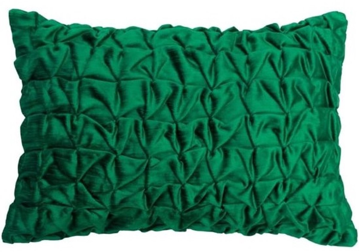 Decoratief Sierkussen - Kussenhoes Lendenkussen - Woonkamer Decoratie - Handgemaakt Geknoopt Fluweel - 30 x 50 cm - Emerald Waters