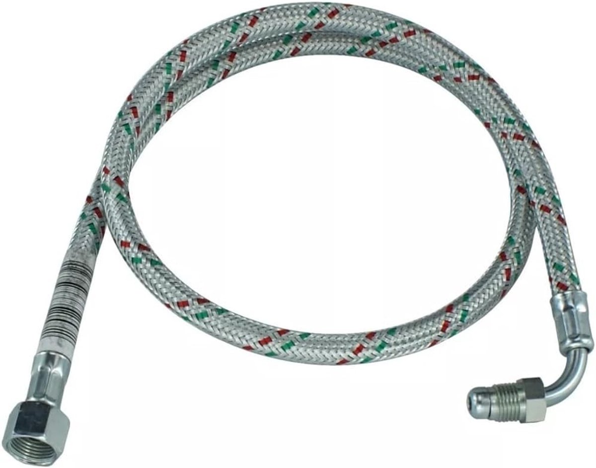 Olieleiding 3/8" Vrouwelijk naar 1/4" Mannelijk Bocht 90Cm - Geschikt voor Riello Branders en Verwarmingssystemen