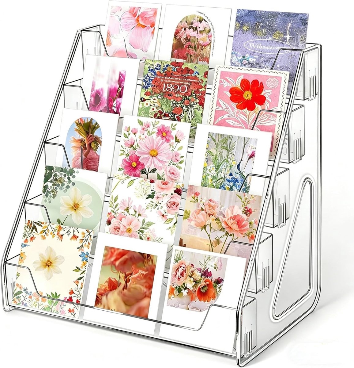 Acryl 5-Tier Card Display Stand - Wenskaart Rack