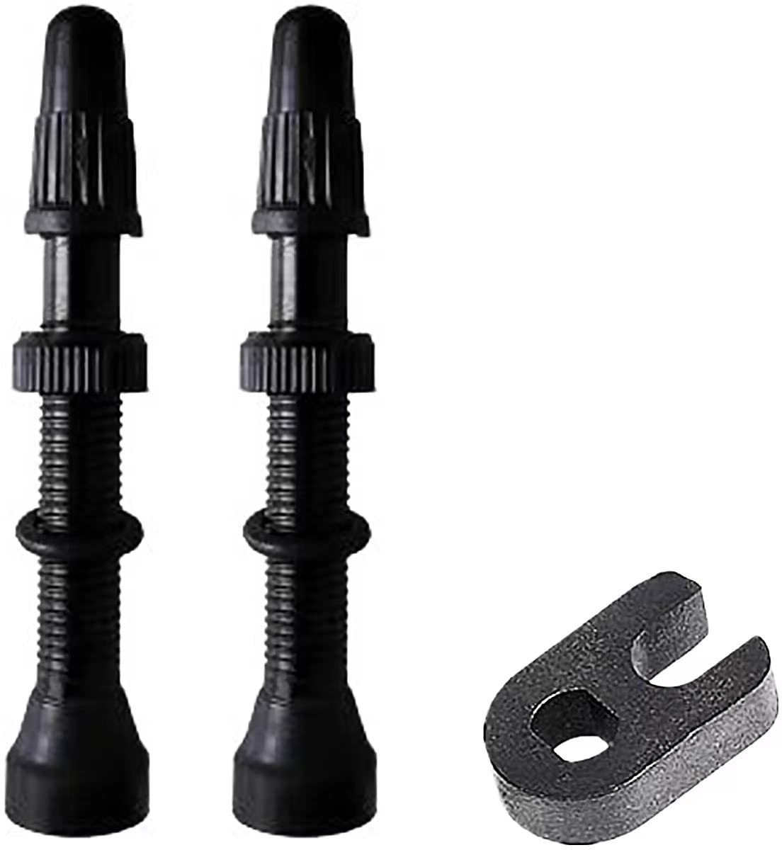 Tubeless Ventielen Set - Presta 40mm met Deksel