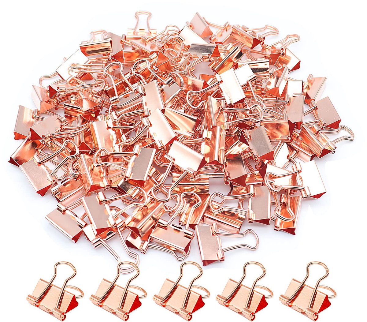 Mini Paperclips in Roze Goud - 100 Stuks 5/8 Inch
