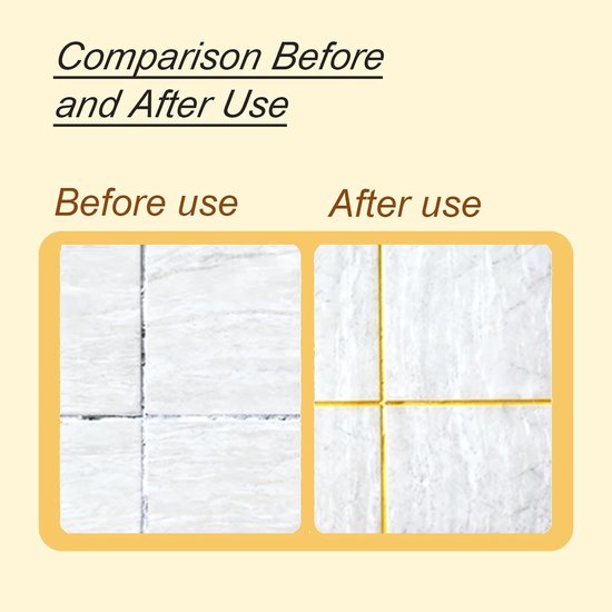 2 Stuks Waterdichte Tegelpen voor Badkamer, Reparatie van Voegen en Tegels, Grout Onderhoud voor Muur en Vloertegels (Beige, Standaard) — afbeelding 2