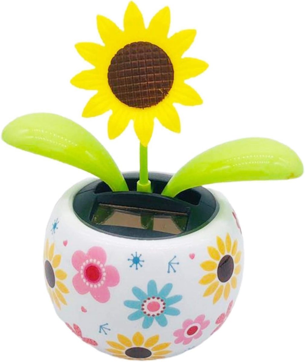 Dansende Zonnebloem op Zonne-energie - Decoratie voor Auto en Thuis