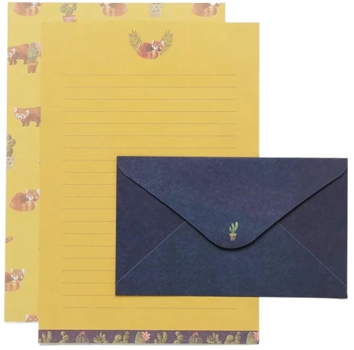 Elegante Briefpapierset - Bloemenvoering - 20 Vellen en 10 Enveloppen