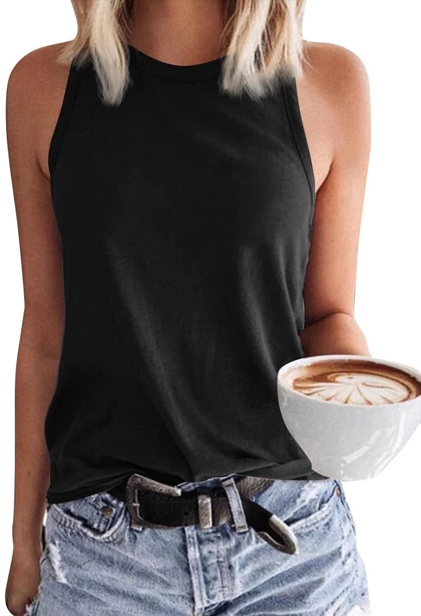 Dames Tanktop - Ronde Hals - Zwart