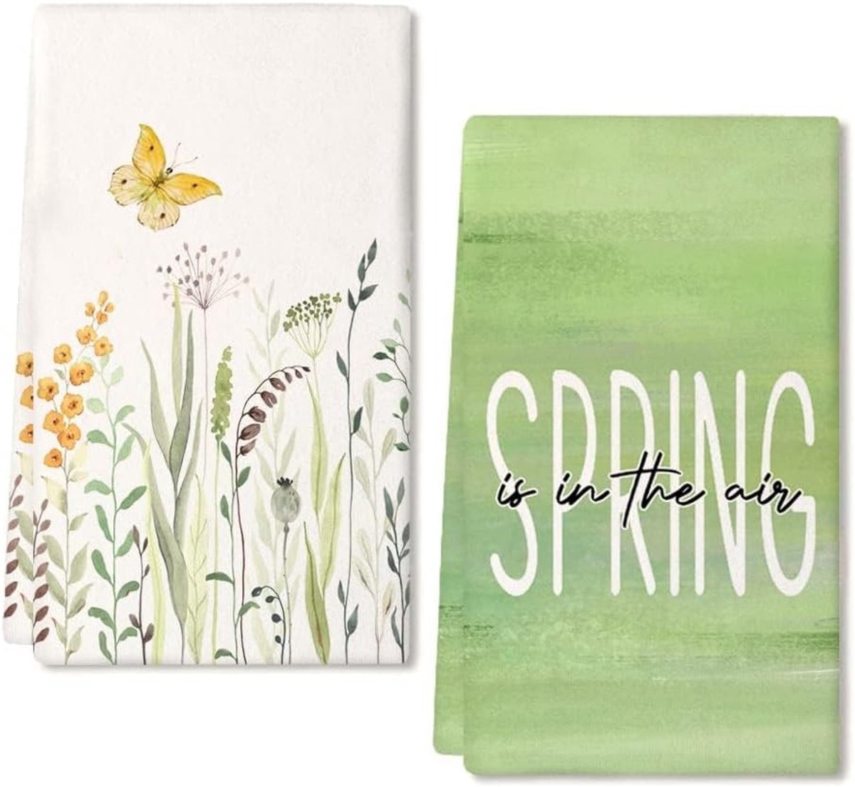 Lente Keukenhanddoeken Set van 2, Grappige Theedoeken met Bloemen, Ideaal voor Keuken en Huishouding, 40 x 60 cm